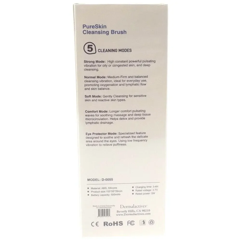 DERMALACTIVES PureSkin + Cleansing Brush Facial Tool Device - Picture 2 of 3
